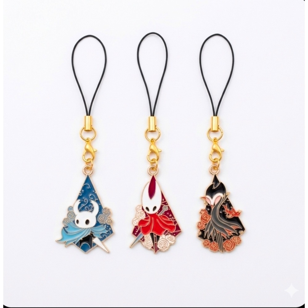 Knight Hornet Troupe Master Grimm Hollow Knight Phone Charms Keychains SET‎ OF 3